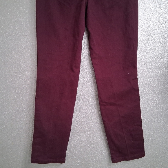 Chicos Girlfriend Slim Leg Ankle In Plum Size 00 - Picture 10 of 11